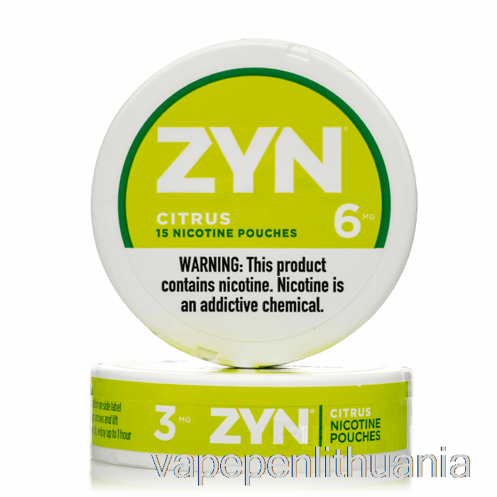 Zyn Nikotino Maišeliai – Citrusinių Vaisių 6mg (5 Pak.) Vape Skystis